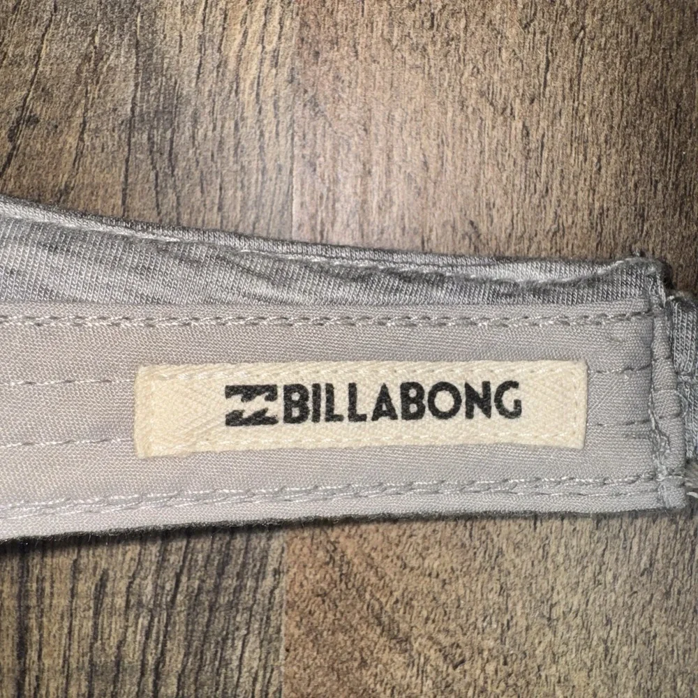 Billabong Gray And White Visor Elastic Strap Back